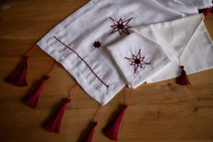 Подарунковий комплект різдвяних ранерів від SERPEN’ бордо