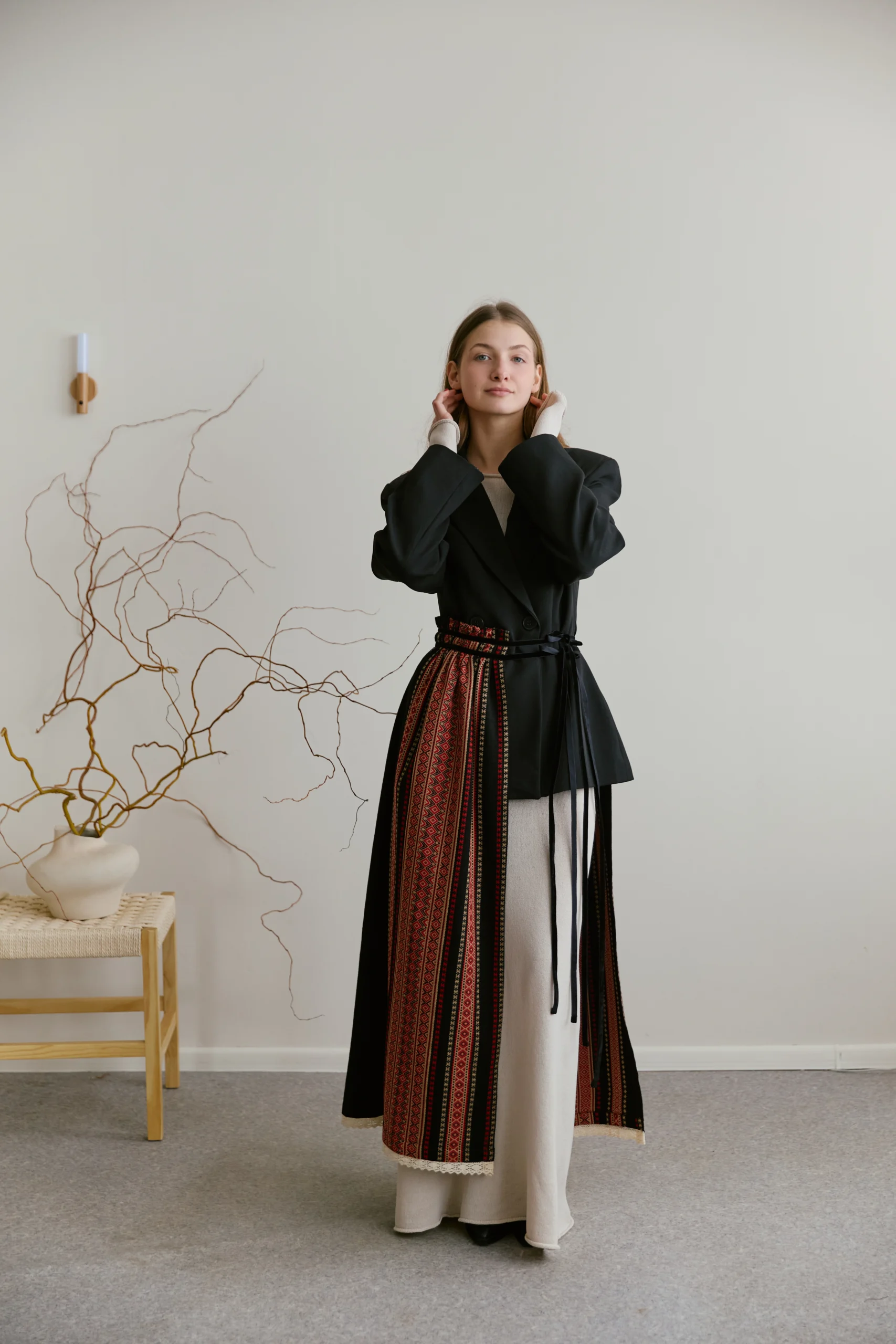 Спидниця-фартух із українською вишивкою“Соло”