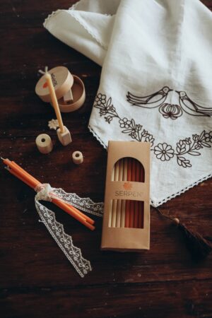 Набір декоративних свічок "кольори теплого серпня".